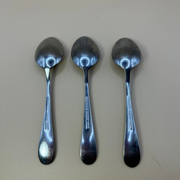 3 Tea Spoon Teaspoons Malibu Satin Cambridge Silver 6 1/4"  Round  Tip - Picture 5 of 5